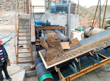 甘肃武威时产250-300吨鹅卵石碎石生产线项目